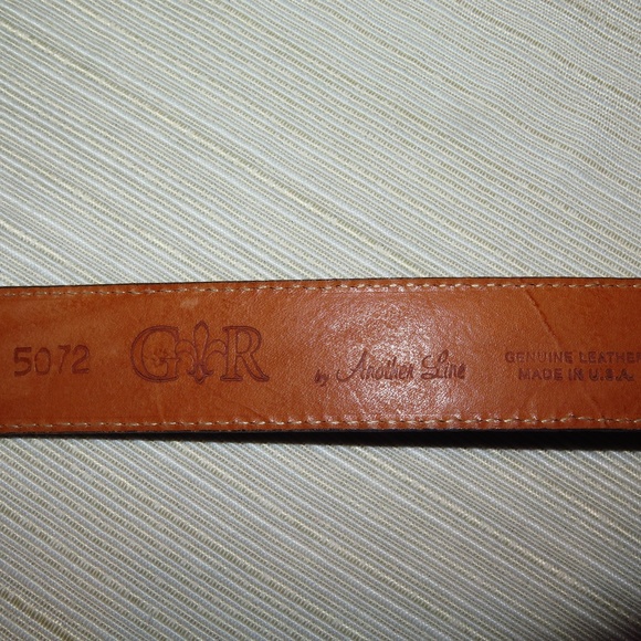 Vintage Genuine Leather Belt  Made in USA - Picture 6 of 6